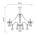 Ver imagem 4 de Lustre Pendente Candelabro France Nice 3 Lâmpadas E14 Bivolt Champagne