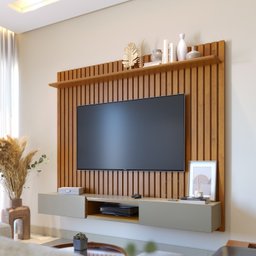 Painel para TV até 75 Polegadas Ripado Loft 2,2m  - 1