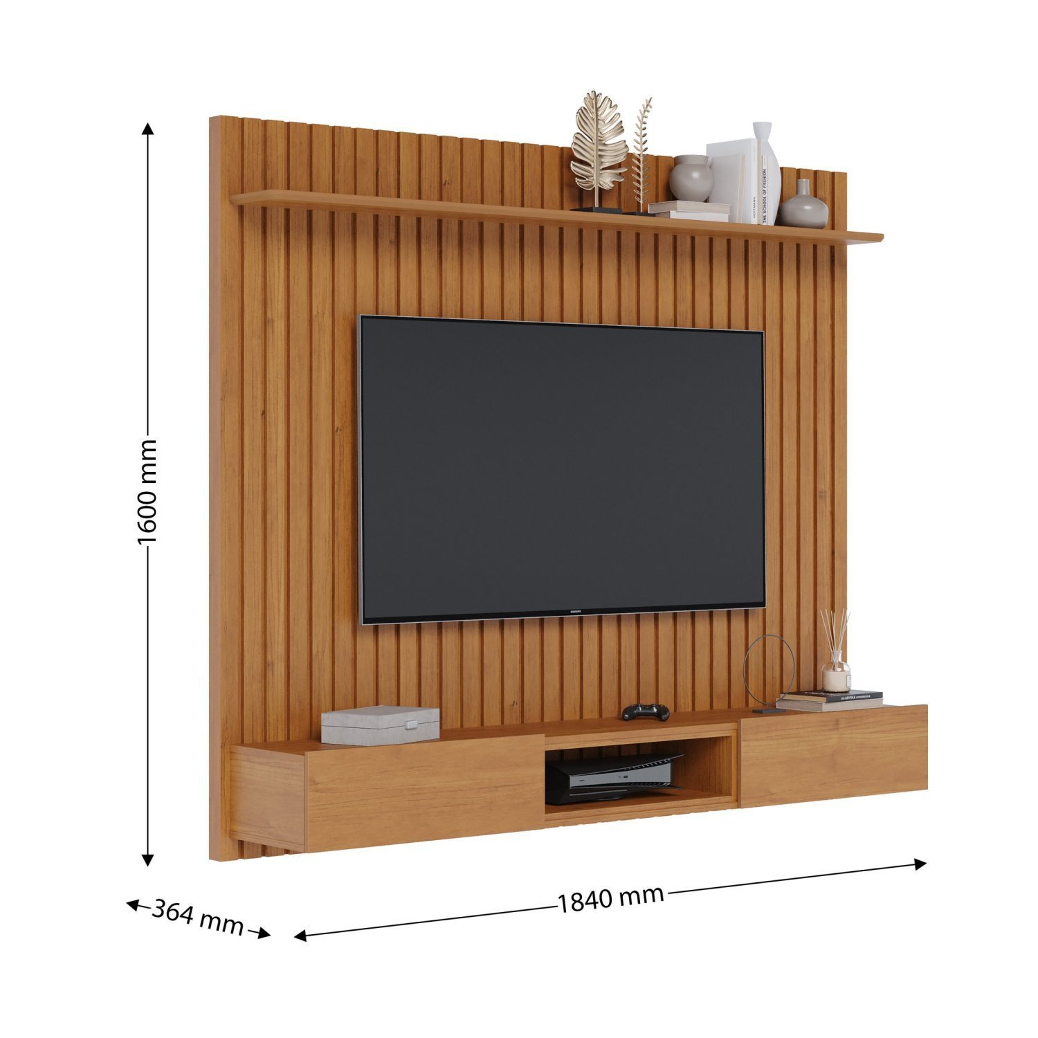 Painel para TV até 70 Polegadas Ripado Loft 1,8m  - 3