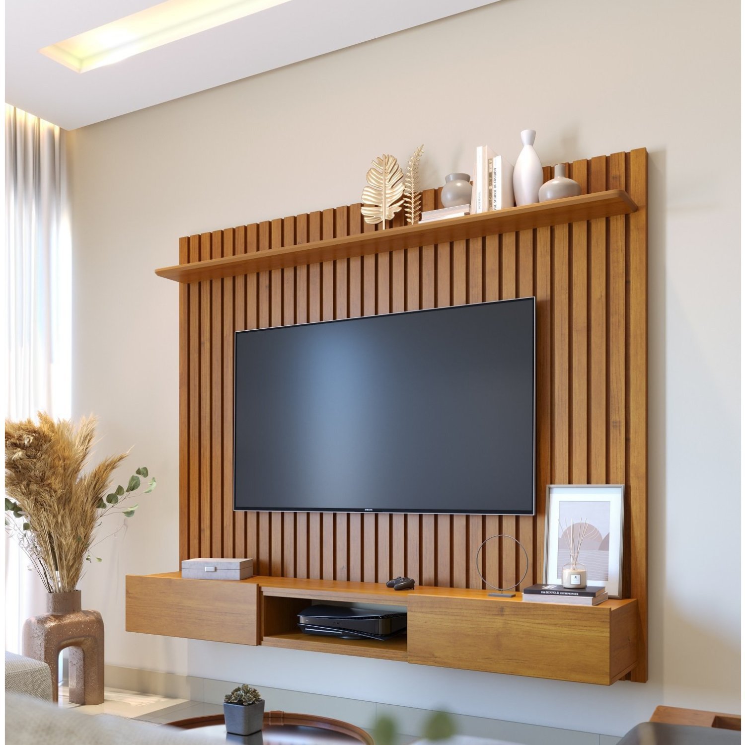 Painel para TV até 70 Polegadas Ripado Loft 1,8m  - 1