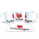 Ver imagem 1 de Caneca de Porcelana Branca Personalizada Profissões Enfermagem