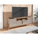 Ver imagem 1 de Rack Lizz 170cm 4 Portas e Prateleiras Off White Cedro