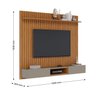 Painel para TV até 70 Polegadas Ripado com Prateleira e com Nicho 2 Portas Loft - 3