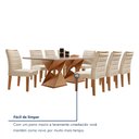 Ver mais imagens de Conjunto Sala de Jantar Genova Tampo Vidro/mdf com 8 Cadeiras Genova Smart Plus