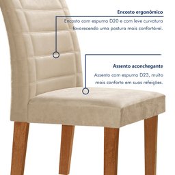 Conjunto Sala De Jantar Genova Tampo Vidro/MDF com 8 Cadeiras Genova Smart Plus  - 6