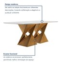 Ver imagem 4 de Conjunto Sala de Jantar Genova Tampo Vidro/MDF com 8 Cadeiras Genova Smart Plus