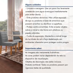 Conjunto Sala De Jantar Genova Tampo Vidro/MDF com 8 Cadeiras Genova Smart Plus  - 13