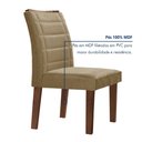 Ver imagem 5 de Conjunto Sala de Jantar Mesa 6 Cadeiras Vidro Genova Chocolate/Off White/Veludo Bege Escuro