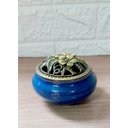 Ver imagem 3 de Turíbulo Incensario Metal e Porcelana 10 Cm Defumador Roxo