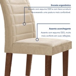 Conjunto Sala De Jantar Genova Tampo Vidro/MDF com 6 Cadeiras Genova Smart Plus  - 6