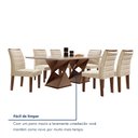 Ver mais imagens de Conjunto Sala de Jantar Genova Tampo Vidro/MDF com 6 Cadeiras Genova Smart Plus