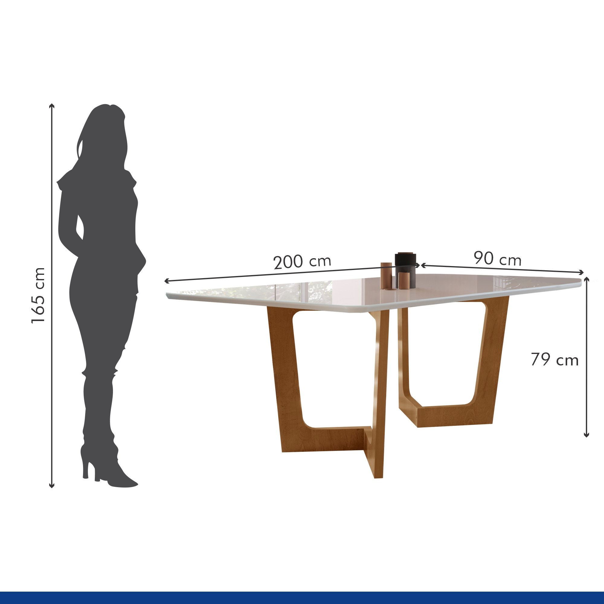 Conjunto Sala De Jantar Genova Tampo Vidro/MDF com 6 Cadeiras Genova Smart Plus Cel Móveis - 5