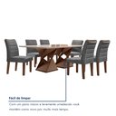 Ver imagem 7 de Conjunto Sala de Jantar Genova Tampo Vidro/mdf com 6 Cadeiras Genova Smart Plus