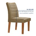 Ver imagem 5 de Conjunto Sala de Jantar Mesa 6 Cadeiras Vidro Genova Cinamomo/Off White/Veludo Bege Escuro