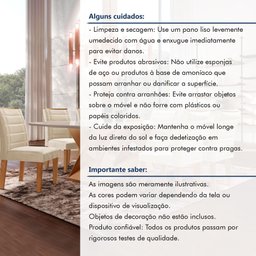 Conjunto Sala de Jantar Genova Tampo Vidro/mdf com 6 Cadeiras Genova Smart Plus - 14