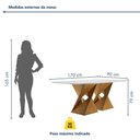 Ver imagem 3 de Conjunto Sala de Jantar Genova Tampo Vidro/MDF com 6 Cadeiras Genova Smart Plus