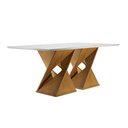 Ver imagem 6 de Conjunto Sala de Jantar Genova Tampo Vidro/MDF com 6 Cadeiras Genova Smart Plus