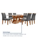 Ver imagem 7 de Conjunto Sala de Jantar Genova Tampo Vidro/mdf com 6 Cadeiras Genova Smart Plus