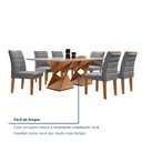 Ver mais imagens de Conjunto Sala de Jantar Genova Tampo Vidro/mdf com 6 Cadeiras Genova Smart Plus