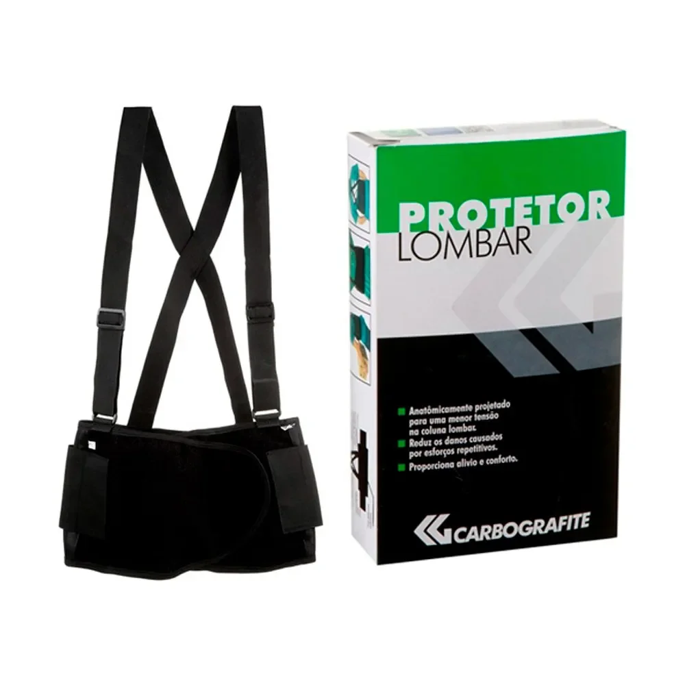 Protetor Lombar Cinta Ergonômica Coluna Carbografite:m