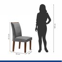 Ver imagem 7 de Conjunto Sala de Jantar Genova Tampo Vidro/mdf com 6 Cadeiras Luísa Smart Plus