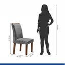 Ver imagem 7 de Conjunto Sala de Jantar Genova Tampo Vidro/MDF com 6 Cadeiras Luísa Smart Plus