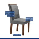 Ver imagem 5 de Conjunto Sala de Jantar Genova Tampo Vidro/mdf com 6 Cadeiras Luísa Smart Plus