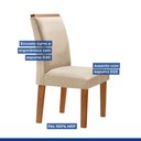 Ver imagem 5 de Conjunto Sala de Jantar Genova Tampo Vidro/MDF com 6 Cadeiras Luísa Smart Plus
