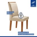 Ver imagem 6 de Conjunto Sala de Jantar Genova Tampo Vidro/MDF com 6 Cadeiras Luísa Smart Plus