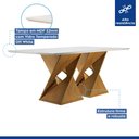 Ver imagem 2 de Conjunto Sala de Jantar Genova Tampo Vidro/MDF com 6 Cadeiras Luísa Smart Plus