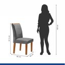 Ver imagem 7 de Conjunto Sala de Jantar Genova Tampo Vidro/MDF com 6 Cadeiras Luísa Smart Plus