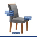 Ver imagem 5 de Conjunto Sala de Jantar Genova Tampo Vidro/mdf com 6 Cadeiras Luísa Smart Plus