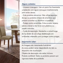 Conjunto Sala De Jantar Nápoles Tampo Vidro/MDF com 6 Cadeiras Luísa Smart Plus  - 13