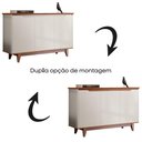Ver imagem 6 de Buffet Aparador Flow 3 Portas Off White/Freijó – EJ Móveis