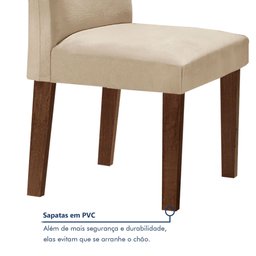 Conjunto Sala De Jantar Nápoles Tampo Vidro/MDF com 6 Cadeiras Luísa Smart Plus  - 7