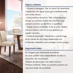 Conjunto Sala De Jantar Nápoles Tampo Vidro/MDF com 6 Cadeiras Luísa Smart Plus  - 13