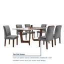 Ver mais imagens de Conjunto Sala de Jantar Nápoles Tampo Vidro/mdf com 6 Cadeiras Luísa Smart Plus