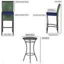 Ver imagem 2 de Mesa Bistro e 4 Banquetas Roma Preta Corda Náutica 10 Trama Original