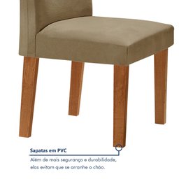 Conjunto Sala De Jantar Nápoles Tampo Vidro/MDF com 6 Cadeiras Luísa Smart Plus  - 7