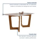 Ver imagem 4 de Conjunto Sala de Jantar Mesa 6 Cadeiras Tampo de Vidro Nápoles Cinamomo/Off White/Bege Escuro