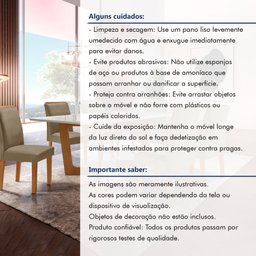 Conjunto Sala De Jantar Nápoles Tampo Vidro/MDF com 6 Cadeiras Luísa Smart Plus  - 13