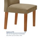 Ver imagem 7 de Conjunto Sala de Jantar Mesa 6 Cadeiras Tampo de Vidro Nápoles Cinamomo/Off White/Bege Escuro