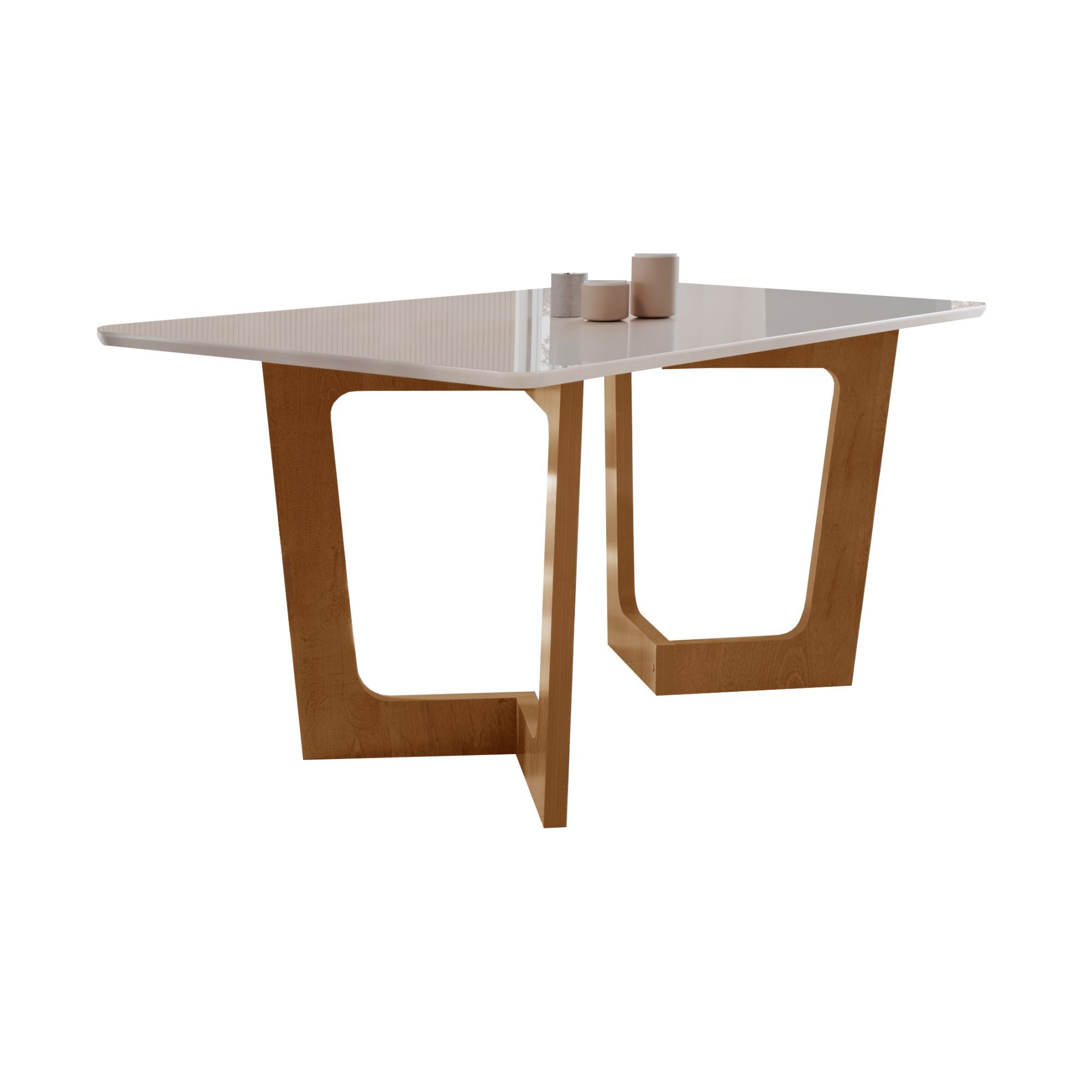 Conjunto Sala De Jantar Nápoles Tampo Vidro/MDF com 6 Cadeiras Luísa Smart Plus  - 11