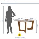 Ver imagem 3 de Conjunto Sala de Jantar Nápoles Tampo Vidro/MDF com 6 Cadeiras Luísa Smart Plus