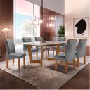 Ver imagem 2 de Conjunto Sala de Jantar Nápoles Tampo Vidro/mdf com 6 Cadeiras Luísa Smart Plus