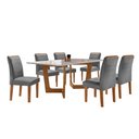 Ver imagem 2 de Conjunto Sala de Jantar Nápoles Tampo Vidro/MDF com 6 Cadeiras Luísa Smart Plus