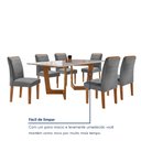 Ver mais imagens de Conjunto Sala de Jantar Nápoles Tampo Vidro/mdf com 6 Cadeiras Luísa Smart Plus