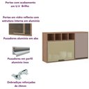 Ver imagem 4 de Armário Cozinha Aéreo de Parede 2 Portas 1,20 m c/ Nicho Garrafeiro Vidro Reflecta - Módulo Cozinha