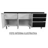 Gabinete Para Pia 2 Metros balcão 100% MDF com Puxador em Alumínio inteiro chapa de 15mm ultimas uni - 4