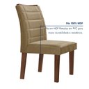 Ver imagem 5 de Conjunto Sala de Jantar Mesa 8 Cadeiras Vidro e MDF Nápoles Genova Chocolate/Off White/Veludo Bege Escuro